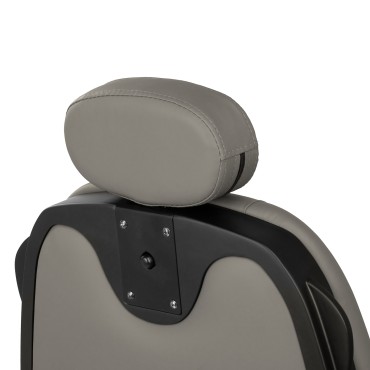 Gabbiano Francesco barberstol grå med sort base — bagfra