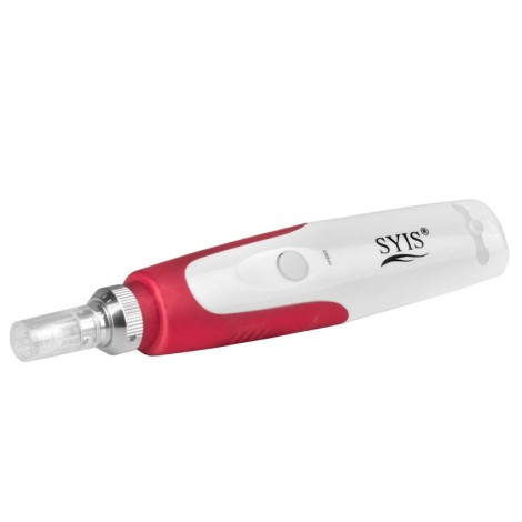 SYIS Microneedle Pen 03 Vit-Röd — sidosida