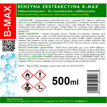 Extrakčný benzín v aerosóle B-max sprej 500ml