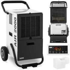 Gaisa dehumidifier. Mitruma absorbētāji. Rūpnieciskā konstrukcija 50 l / 24 h līdz 70 m2