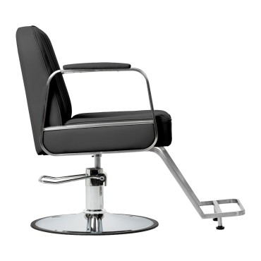 Hairdressing chair Gabbiano Acri black — side view