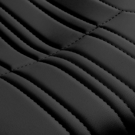 Friseurstuhl Gabbiano Acri schwarz — Detailaufnahme Sitz