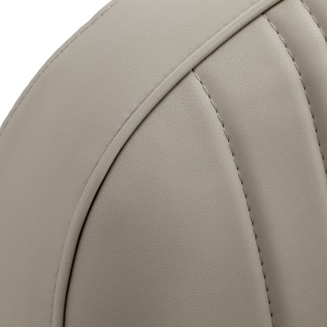 Fauteuil de coiffure Gabbiano Acri beige — gros plan dossier