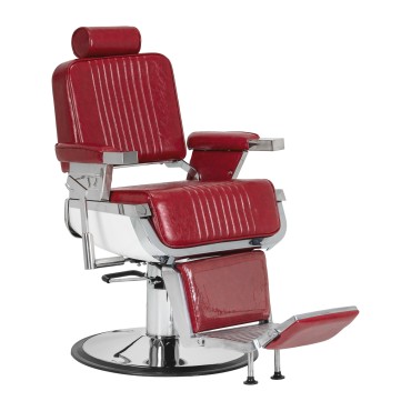 Barberstuhl Gabbiano Royal X Rot — Vorderansicht
