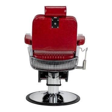 Barber chair Gabbiano Royal X red — rear view