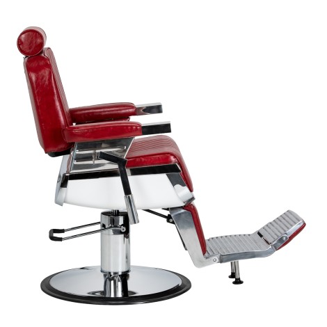 Barberstuhl Gabbiano Royal X Rot — Seitenansicht