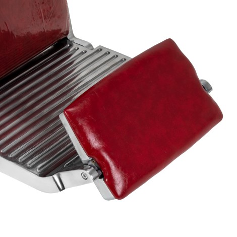 Barberstuhl Gabbiano Royal X Rot — Detailaufnahme Armlehne
