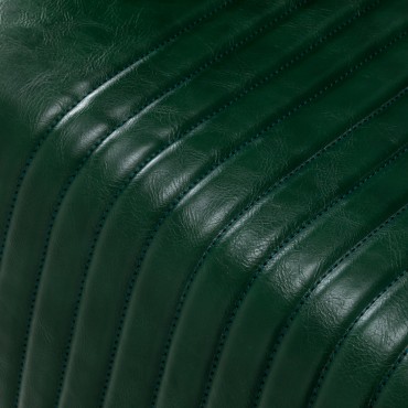 Cadeira de barbeiro Gabbiano Royal X verde — close-up do assento