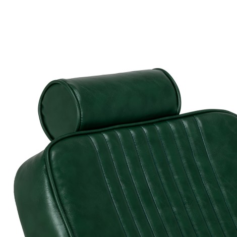 Barbierstoel Gabbiano Royal X groen — detail kop