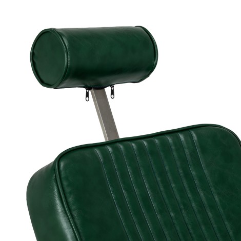 Barbierstoel Gabbiano Royal X groen — detail kop
