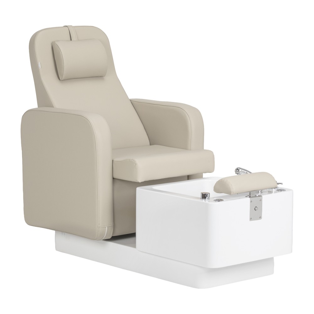 Fauteuil de pédicure SPA Sillon Elysia crème — vue latérale