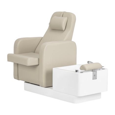 Pedikérske kreslo SPA Sillon Elysia krémové — bočný pohľad