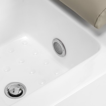 Pedicure-Sessel SPA Sillon Elysia Creme — Detailaufnahme Oberfläche