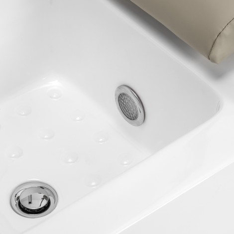 Pedicure-Sessel SPA Sillon Elysia Creme — Detailaufnahme Oberfläche