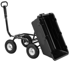 Chariot basculant de jardin, transportable, inclinable, jusqu'à 550 kg, capacité de 150 l.