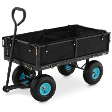 Garden trolley folded with tarpaulin for transporting Earth Fertilizer up to 300 kg