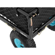 Trolley de jardín doblado con lona para transportar fertilizantes de tierra hasta 300 kg