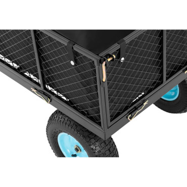 Trolley de jardín doblado con lona para transportar la Tierra de Fertilizante hasta 550 kg