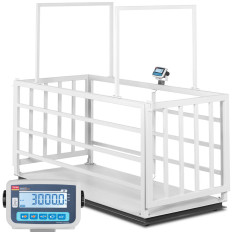 Plataforma inventinal de escala veterinaria con jaula animal 3000/1 kg 110x240 cm LCD