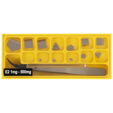 Wallpings uteži tehtanje kalibracijska masa za WAG OEML E2 razred 1-500 g Set 24 EL