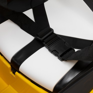 Fauteuil de coiffure pour enfants en forme de voiture Gabbiano Lamborghini — gros plan assise
