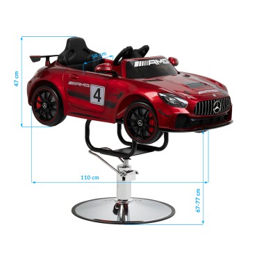 Silla infantil para peluquería con forma de coche Gabbiano Mercedes — vista lateral