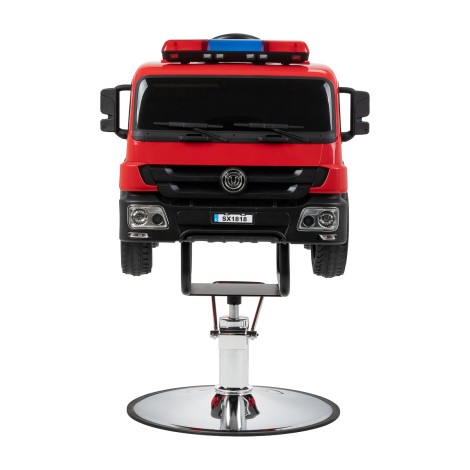 Children’s hairdressing chair Gabbiano fire engine — front view