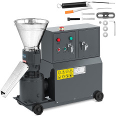 Peleciarka Granulator Pelletsmaskin Sawcin Mobile Matning 3 kW 400 V 100 kg / h Wed. 120 mm