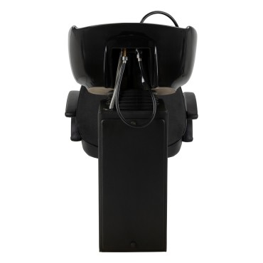 Unidad de lavado para peluquería Hair System Borneo negra — vista frontal