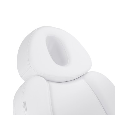 Elektrische cosmetische stoel Azzurro 708A met 4 motoren en verwarming, super wit — detail kop