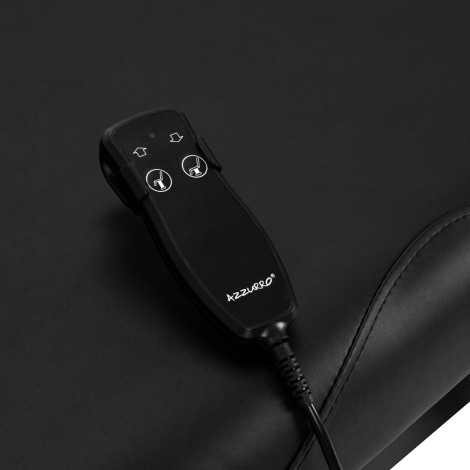 Camada de Massagem Elétrica Azzurro 684A 1 motor preta — close-up dos controlos