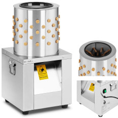 Pelle à plumer en acier inoxydable pour cailles, diamètre du tambour 305 mm, 120 W.