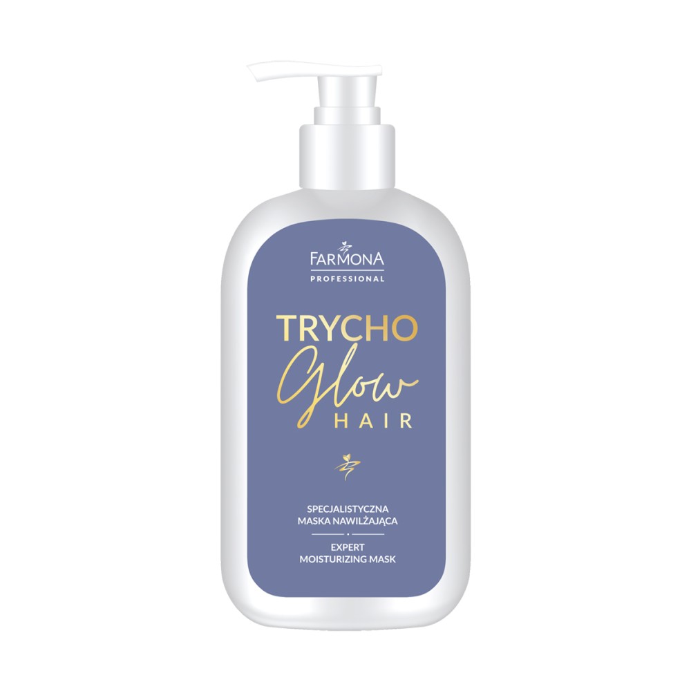 Farmona TRYCHO GLOW Speciális Hidratáló Hajmaszk 375 ml — elölnézet