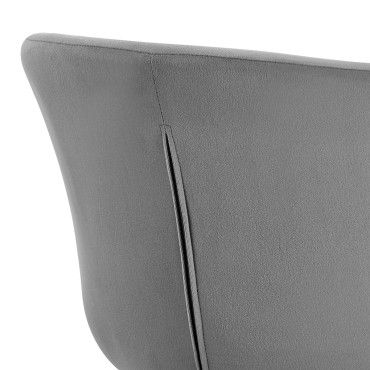 Cadeira 4Rico Linea cinza — close-up do encosto