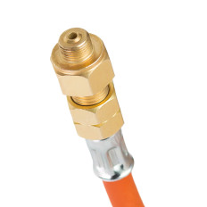 Savienojumu. Samazinājums tūristu gāzveida pudelei G 3/8 "L - 7/16" Hose 1,5m