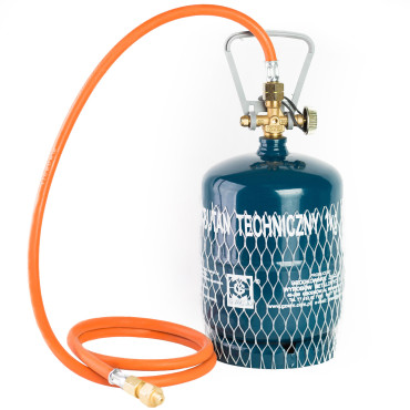 Savienojumu. Samazinājums tūristu gāzveida pudelei G 3/8 "L - 7/16" Hose 1,5m
