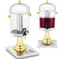 Dispensador de refrigeração do buffet do dispensador para sucos de bebidas 8 l de ouro