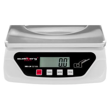 Post skala uz iepakojumiem un burtiem SBS-LW-25/1000 līdz 25 kg / 1g