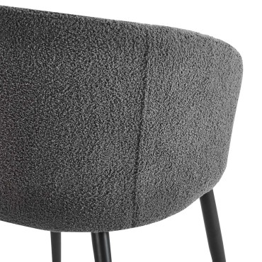 Cadeira 4Rico Asola cinza — vista traseira