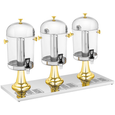 Dispensador de refrigeração de buffet do dispensador para sucos para bebida 3 x 8 L