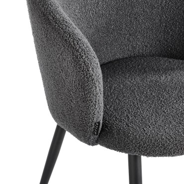 Silla 4Rico Asola gris — detalle del reposabrazos
