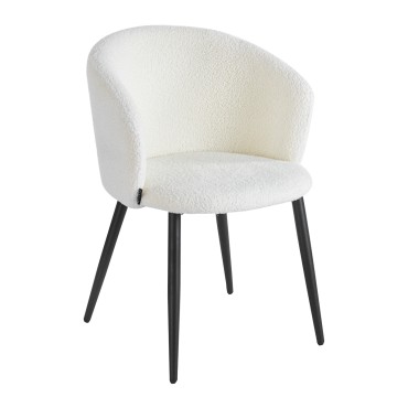 4Rico Asola stoel met witte sherpa-bekleding