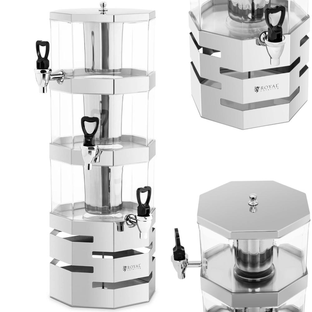 Dispenser Buffet Koeling Dispenser voor drankensappen van drie verdiepingen 3 x 3,5 l