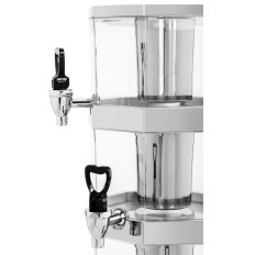 Distributeur refroidissant de buffet pour jus et boissons, trois niveaux, 3 x 3,5 l.