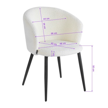 Silla 4Rico Asola blanca — vista frontal