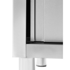 Doppelkammer-Catering-Spüle mit Schrank mit Schiebetüren 140 x 70 x 95 cm