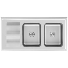 Lavello con catering a doppia camera con armadio con ante scorrevoli 140 x 70 x 95 cm