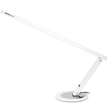 Bijela LED tanka stolna lampa — bočni pogled