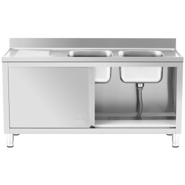 Piscina de catering de fundo com um armário com uma porta de correr 160 x 60 x 95 cm