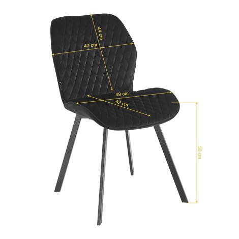 Sedia 4Rico Vetro nera